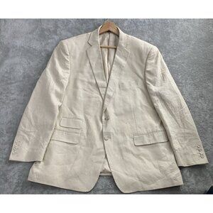 Bianco Brioni Loro Piana Blazer Mens US 46S Sport Coat Super 150's Biella Linen